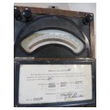 WESTON D.C. TACHOMETER MODEL 45 IN TIGER OAK CASE