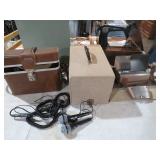16 MM PROJECTOR  - EDITOR W/ CASE, MICS & CASE