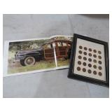 COLLECTION OF AUTOMOBILE COMMEMORATIVE COINS &BOOK