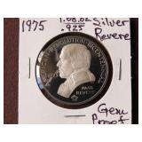 1975 1.08 OZ .925 SILVER REVERE RD GEM PROOF