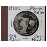 1983 S OLYMPIC DOLLAR 90% GEM PROOF