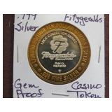 .999 SILVER FITZGERALDS CASINO TOKEN GEM PROOF