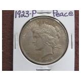 1923 P PEACE SILVER DOLLAR 90%