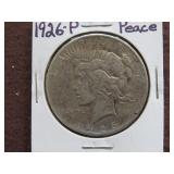 1926 P PEACE SILVER DOLLAR 90%