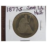 1877 S SEATED LIBERTY HALF DOLLAR 90%