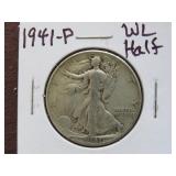 1941 P WALKING LIBERTY HALF DOLLAR 90%