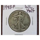 1943 P WALKING LIBERTY HALF DOLLAR 90%