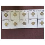 (10) MERCURY DIMES 90% VARIOUS DATES & MM