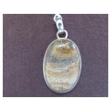 PICTURE JASPER GEMSTONE STAMPED 925 PENDANT