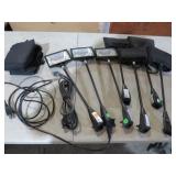 (7) STAGE LIGHTS W/COVERS & (2) POWER CORDS