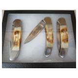 (3) TRUMP 2020 BONE HDL KNIVES