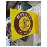 MAYFIELD ICE CREAM FLANGE SIGN