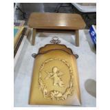 HANGING METAL PLANTER & SMALL STOOL