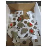 BOX LOT OF FOREIGN MONEY & CASINO TOKENS