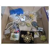 BOX OF COSTUME JEWELRY
