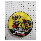PORCELAIN SIGNAL GASOLINE POWER OF TARZAN ADV SIGN