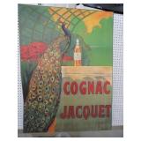 COGNAC JACQUET SIGN ON CANVAS