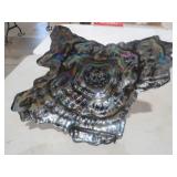 FREE FORM CARNIVAL GLASS BOWL