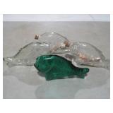 (4) GLASS FISH BOTTLES