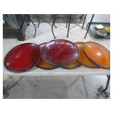 (6) GLASS RED LIGHT LENS 12"R