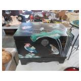 NICELY DECORATED WOOD CHEST