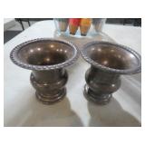 (2) PC STERLING SILVER CANDLE HOLDERS