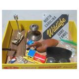 VINTAGE GLASSES, STERLING SILVER CANDLE HOLDER