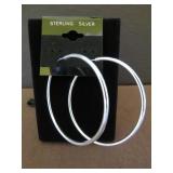 LARGE ROUND HOOP STAMPED 925 EARRINGS