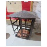 SOLID COPPER TRAY IN METAL BIRD FEEDER