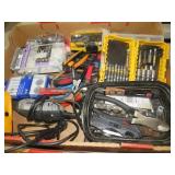 COLLECTION OF DREMEL TOOL/ DEWALT BITS & MISC TOOL