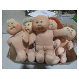 LOT OF 5 VINTAGE CABBAGE PATCH DOLLS