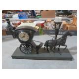 METAL ELECTRIC CARRIAGE CLOCK & LIGHT