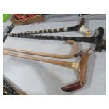 COLLECTION OF (4) WOOD CARVED WALKING CANES