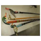 COLLECTION OF (4) BIRD HEAD WALKING CANES