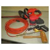 B&D ELECTRIC HEDGE TRIMMER/ SANDER/EXTENSION CORD