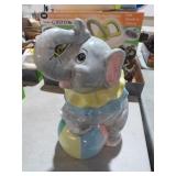 HANDPAINTED ELEPHANT COOKIE JAR