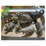 BOX OF CERAMIC ELEPHANTS