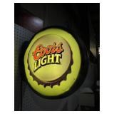 LIGHTED DOUBLE SIDE COORS LIGHT 20"R ADV SIGN