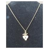 LADIES 1/20TH 14K GOLD NECKLESS & PENDANT
