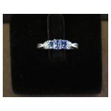 TOPAZ & DIAMOND RING STAMPED 10K SIZE 7