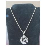 20" STAMPED 925 NECKLACE & PENDANT