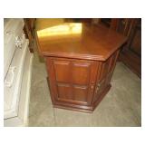 CHERRY OCTANGULAR 2 DOOR END TABLE