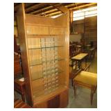 MID CENTURY 2 GLASS & 2 WOOD DOORS DISPLAY CASE