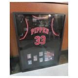 FRAMED SHADOWBOX SCOTTIE PIPPEN JERSEY, PHOTOS