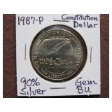 1987 P CONSTITUTION DOLLAR 90% GEM BU