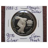 1983 S OLYMPIC DOLLAR 90% GEM PROOF