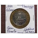 .999 SILVER FLAMINGO CASINO TOKEN GEM PROOF