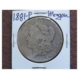1881 P MORGAN SILVER DOLLAR 90%