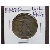 1945 P WALKING LIBERTY HALF DOLLAR 90%