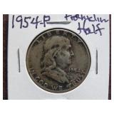 1954 P FRANKLIN HALF DOLLAR 90%